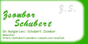 zsombor schubert business card